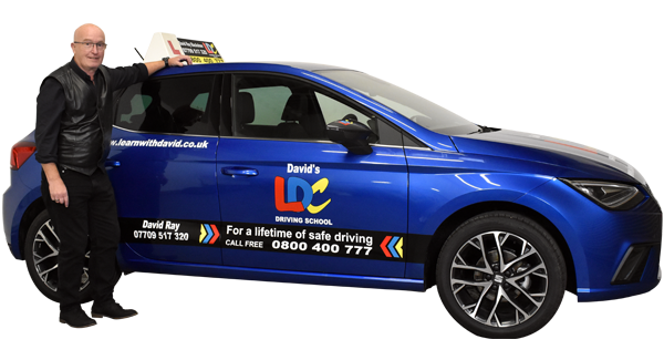 David Blackshaw's driving school car